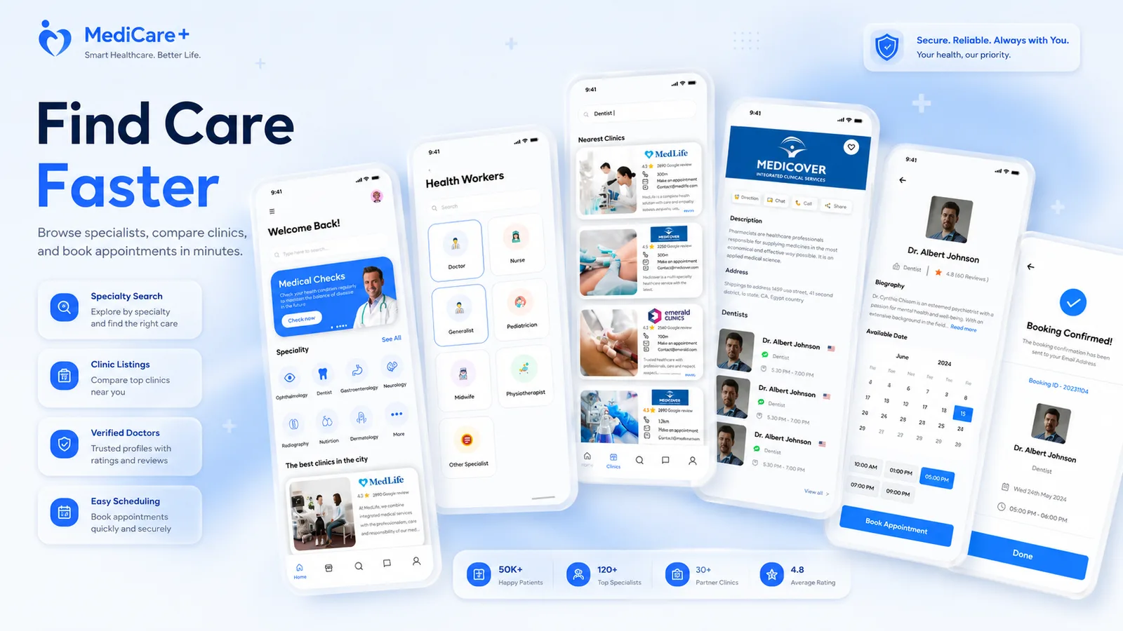 Portfolio-provided concept presentation for Pharmacy - Healthcare Marketplace & Provider Discovery App