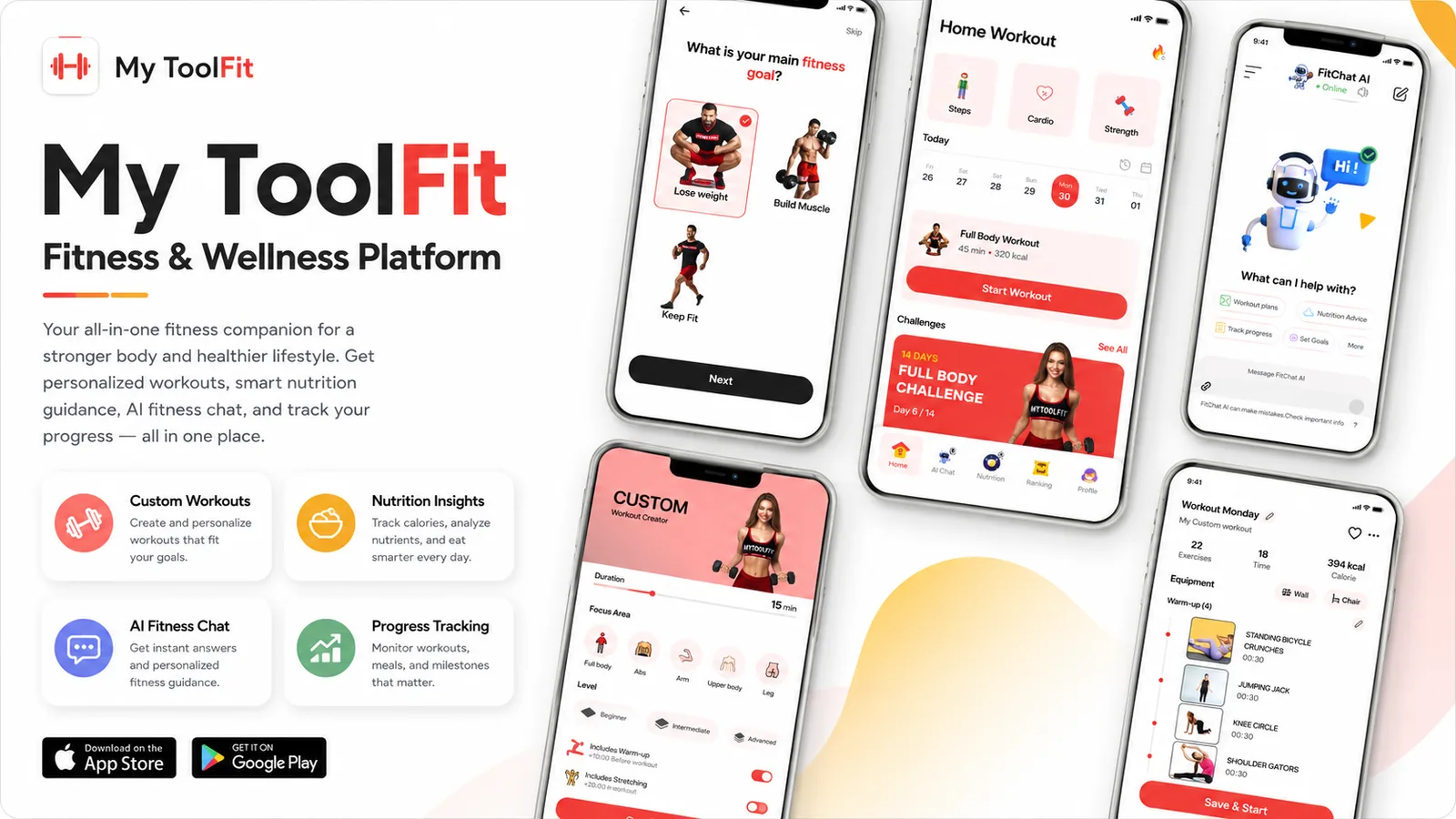 Fitness Web & Mobile App concept presentation 3