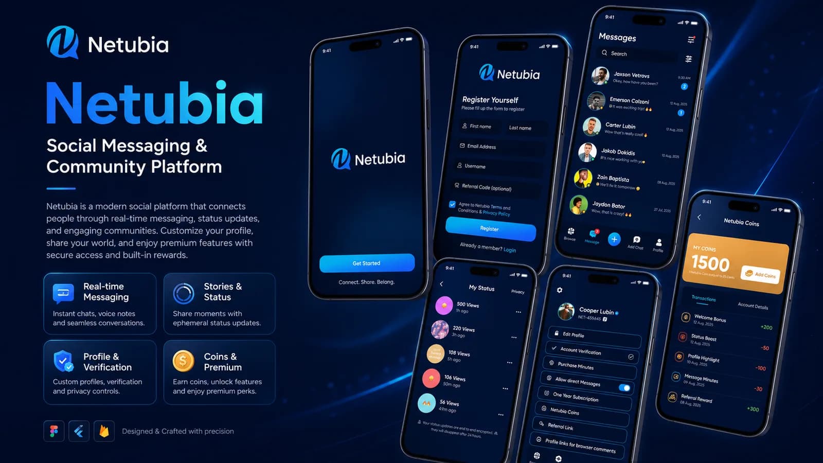 Portfolio-provided concept presentation for Netubia
