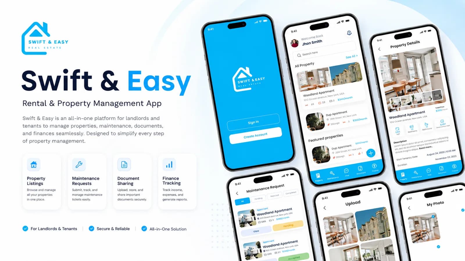 Portfolio-provided concept presentation for Swift and Easy